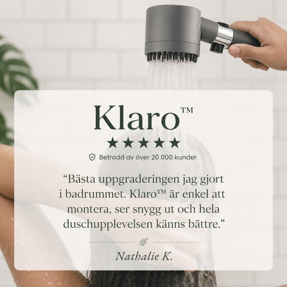 Klaro™ - Renare vatten för hud och hår, obegränsat tryck